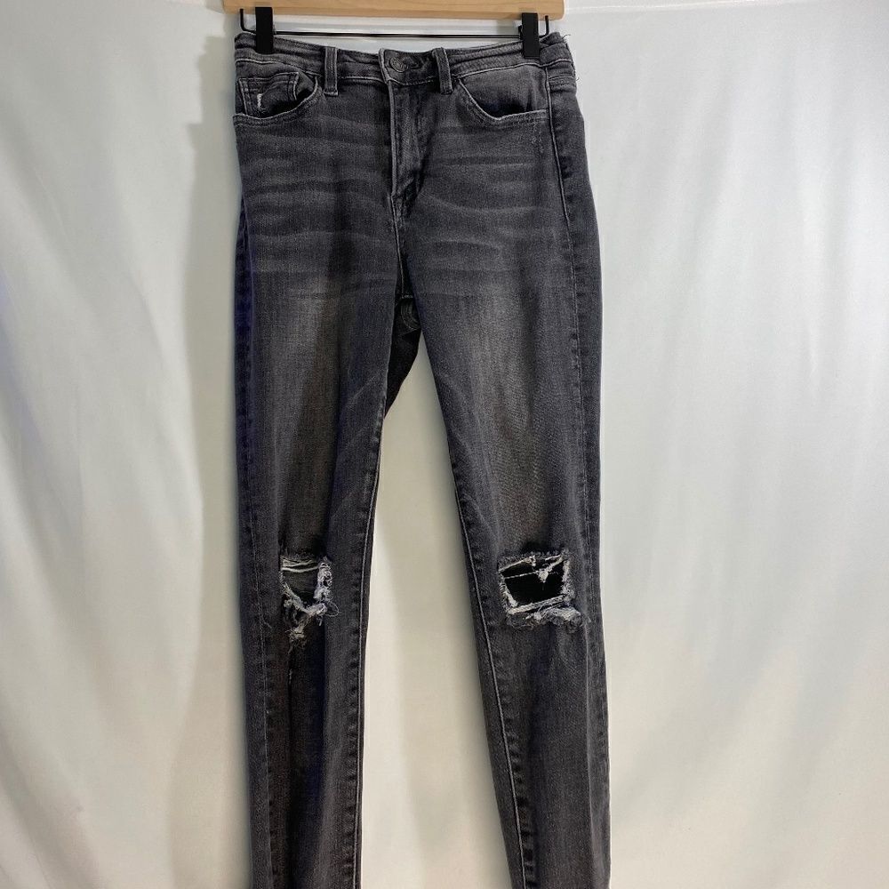 VERVET blue ripped gray jeans almost blackish size